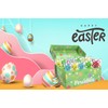 Fruidles Happy Easter Bunnies Lollipops Suckers, Colorful Easter Eggs, Yellow