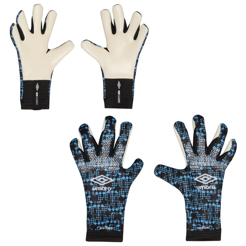 Umbro Junior Neo League Goalkeeper Gloves, Black/White/Blue, 5