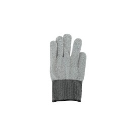 Fackelmann Schnittfester Handschuh Küche Schutzhandschuh Mandoline Schnitthandschuh grau HPPE 13,5 x 21,5 cm 685216, Schwarz