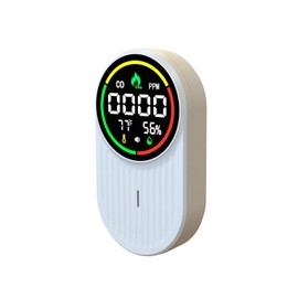 Natural Gas Leak Detector & Carbon Monoxide Detectors - 4-in-1 Plug in Carbon Monoxide Detectors Natural, Propane, Co & Gas Detector, Temperature & Humidity Detectors