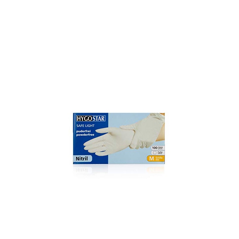 Nitrile Powder-Free Disposable Gloves M/White (100)