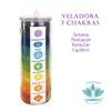 VELADORA 7 CHAKRAS | ARMONÍA, BIENESTAR, MEDITACIÓN, VELA AROMÁTICA DE