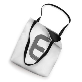 Creative Bold Dark Grey Letter E - Alphabet - Marker Design Tote Bag