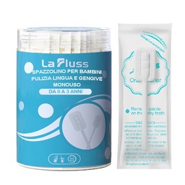 La Fluss 30 Pieces Tongue Cleaning Disposable Teeth Toothbrushes Newborn Baby Boy Individually Wrapped Oral Cleaning Sticks Disposable Toothbrushes