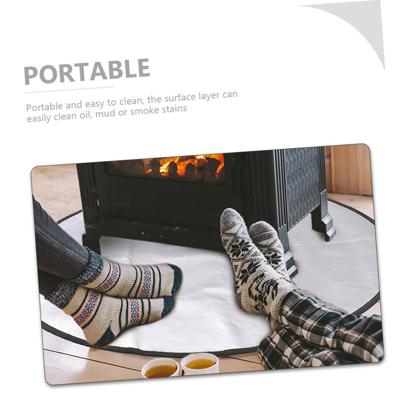 CAXUSD Outdoor Fire Pit Mat Heat Resistant Pad for Grass