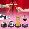 Funny Retro Vinyl Record Coasters with Versatile Bar Mat for