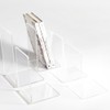 FSSTUD 2 Pieces Clear Acrylic Bookends Desk Bookshelf Ends Non-Slip