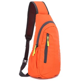 Gisdanchz Personal Pocket Bags for Women, Waterproof Lightweight Sports Sling Backpack Bags Small Rucksack for Men Cross Body Chest Bag One Strap Shoulder Bags Small Gym Bag for Sport Travel, Orange