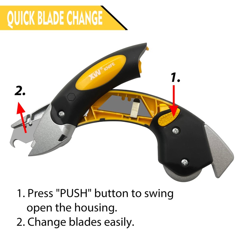 XW Heavy Duty Roller Carpet Knife and Light-weight Carpet Knife，Extra