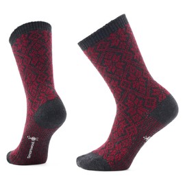 Smartwool Unisex Everyday Traditional Snowflake Crew Socks Tibetan Red X-Large