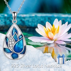 POPLYKE 925 Sterling Silver Hummingbird Necklace Bee Necklace Filigree Teardrop Jewellery for Women Gifts, Sterling Silver, Cubic Zirconia