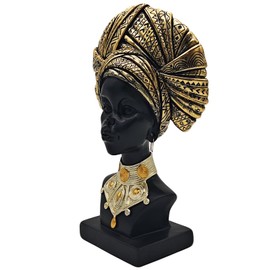 NUOYI PIEIN African Statue for Home Decor - 11" African Tribal Sculpture - Modern Decorations for Living Room,Bedroom - Handcrafted Afrocentric Bust Centerpiece