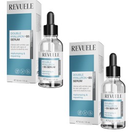 REVUELE DOUBLE HYALURON + B5 SERUM Antifalten Feuchtichkeit Repair 2er Pack. 2x30ml