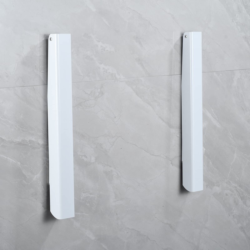 MISSMIN White Retractable Clothes Rack 2 Pack - Wall Mounted