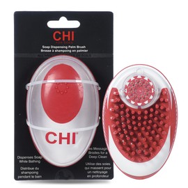 CHI for Dogs Soap Dispensing Palm Brush - Handheld Dog Grooming Tool with Built-in Soap Dispenser - Easy-to-Use Dog Brush for Bathing and Massaging Coats - Gentle on Skin