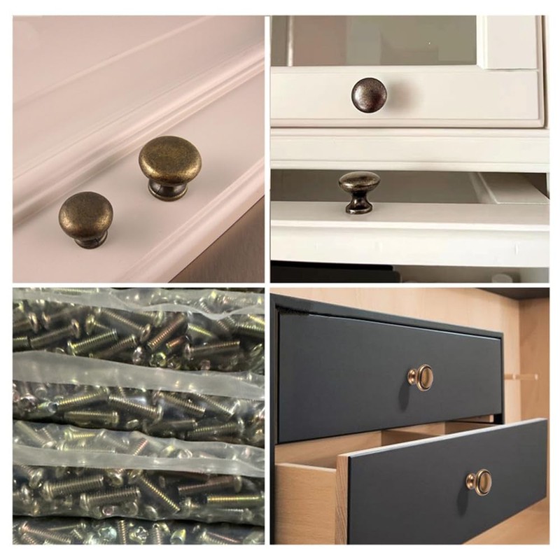 Mini Cabinet Knobs,16 Pcs Single Hole Drawer Pull Handle, 1/2