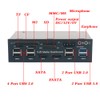 SDKDZKG 5.25 Inch PC Multifunctional Dashboard Media Front Panel Audio,with