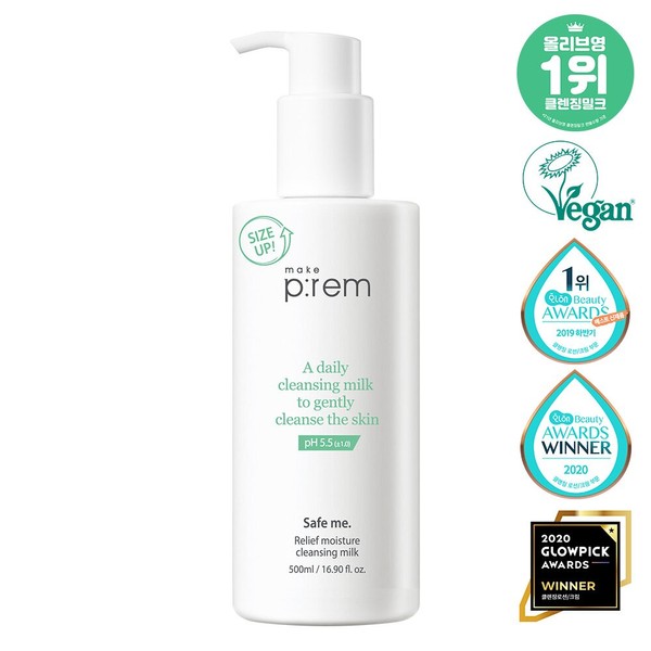 makeprem Safe Me Relief Moisture Cleansing Milk 500mL - makeprem