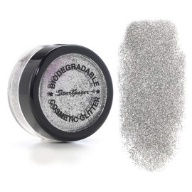 Stargazer Biodegradable Glitter Shaker - Silver. Festival Friendly Biodegradable Cosmetic Glitter
