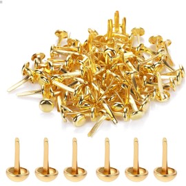 Pack of 100 pattern bag clips, round head clips, metal crafts, pattern clips, paper clips, metal round head clips, scrapbooking brads for school, office, paper, DIY