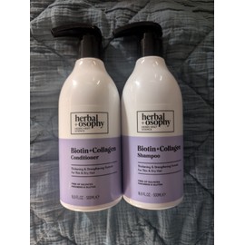 Herbalosophy Biotin Collagen Shampoo & Conditioner Set 2 Bottles Thickening Dry