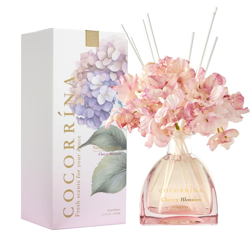 COCORRÍNA Reed Diffuser - 8.5 Oz Cherry Blossom Reed Diffuser