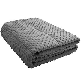 ALANSMA Reversible Weighted Blanket for All Season, Warm and Cool, Luxury Minky Velvet, Enjoy Sleeping Anywhere