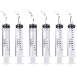 6x Spritze 12ml mit gebogener Spitze & Milliliter-Skala – Spritzen für Zahnpflege, Mundspülung & Wundreinigung – Medizinischer Kunststoff, BPA-frei & sterilisierbar – Ideal nach Weisheitszahn