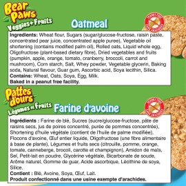 Dare Bear Paws Fruit & Veggies Oatmeal Cookies, 168g/5.9 oz