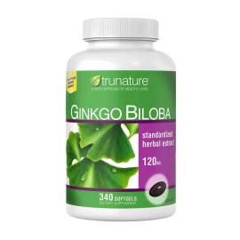 TruNature Ginkgo Biloba Herbal Extract Softgel - 340 Count