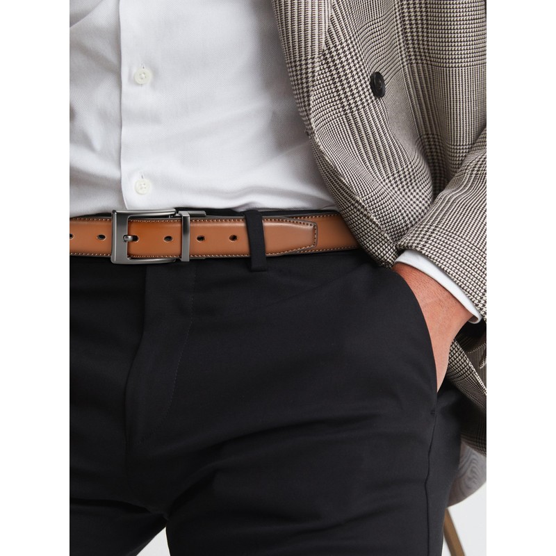 CHAOREN Reversible Mens Belts Leather 1 Pack - 1.25" Leather