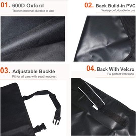 WeFine Car Boot Liner for Dogs Universal Waterproof Car Boot Cover with Bumper Flap Fits Cars, 4x4, Estate, Trucks, Hatchback, SUV