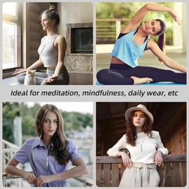 Fresilkora Breathing Necklace, Anxiety Relief Necklace, Stop Vaping Breath Link for Stress Relief & Calm Carry, Whistle Aids Air Inhaler for ADHD Yoga Meditation, Relax Gifts for Men Women (Silver)