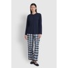 JAJU [JAJU/자주] 여 플란넬 파자마 팬츠_다크 네이비 [JAJU] Women's Flannel