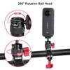 HSU Handlebar Mount for Action Cameras, Aluminum Tripod Mount for