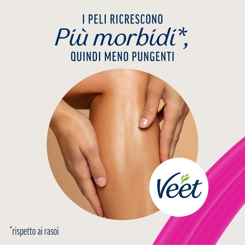 Veet Crema Depilatoria Pelli Sensibili, per Gambe, Braccia, Ascelle e