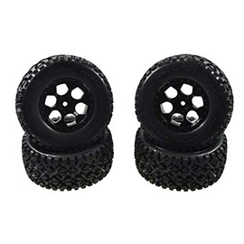 Carson 500900113 - X10 Tyre Set Desert Warrior Model Making Accessories, 4 Pieces, Black