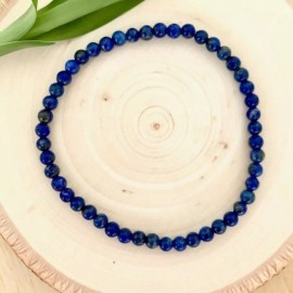 Unbranded Natural Real Lapis Lazuli 4MM Small Gemstone Beads Healing Women Men Bracelet