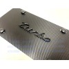 License Plate Frame 1pc 3D Black Turbo Emblem Carbon Style