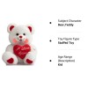 Heart Plush Bear with Teddy Bear I Love You and