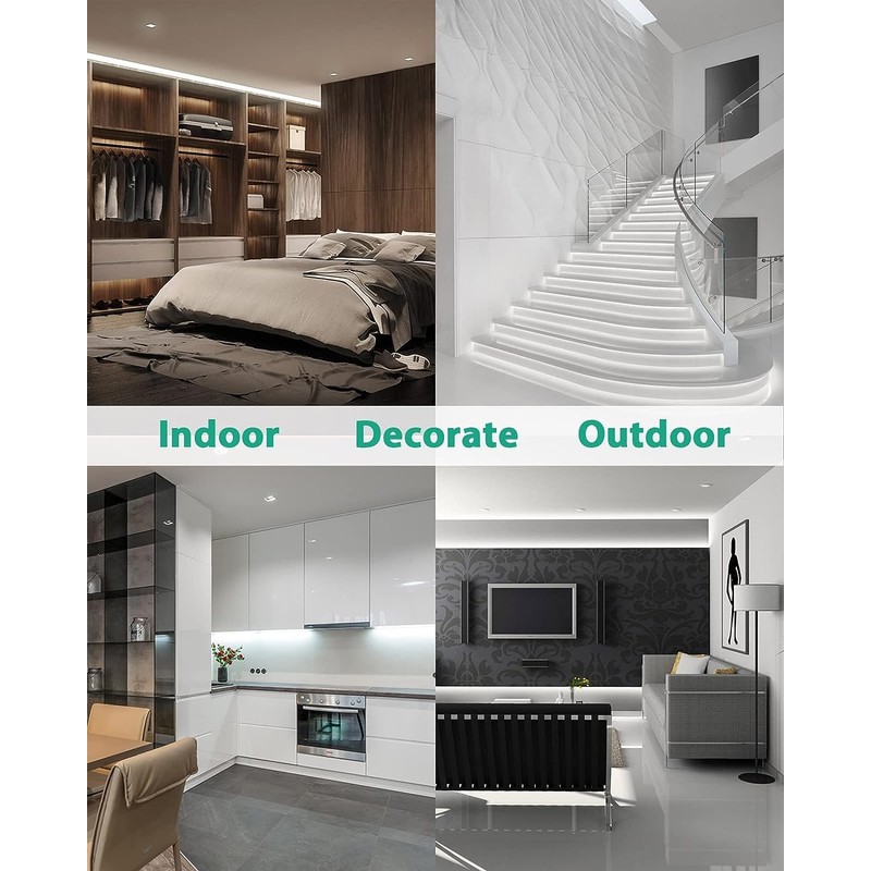 Lucienstar LED Neon Rope Lights, 32.8Ft Cool White Led Strip