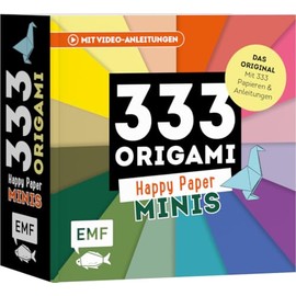 333 Origami Minis – Happy Paper – Dein dekorativer Wendeblock zum kreativen Falten & Notieren: Mit Notizfunktion, Origami-Anleitungen und 333 hochwertigen Papieren im süßen Mini-Format