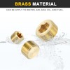 sourcing map 2Pcs Brass Pipe Plug Fitting, 1" BSP Male