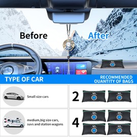 200g Rechargeable Desiccant, Moisture Absorbing Bag Reusable & Absorbs Moisture & Humidity, Rechargeable Dehumidifier Bag for Gun Safe,Cars,Bins,Totes,Food Storage,Clothes,Suitcase (6, Black)