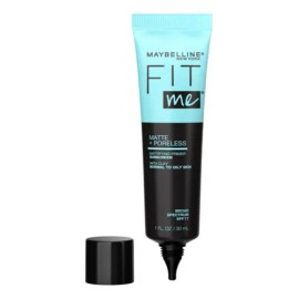 Maybelline Fit Me Primer, 30 ml, color transparente, controla brillo, disminuye poros y dura 12H
