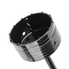 102mm / 4 inch Concrete Hole Saw with 220mm SDS Max Connecting Rod, Cement Hole Saw for Concrete Cement Brick Wall Stone,Black (102mm (4 inch))