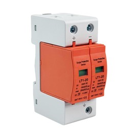 Surge Protection Device for PV, 2-Pin 1000VDC 20KA 35 mm DIN Rail Mounting, DC Circuit Breaker, DC Voltage PC Case, Lightning Protection, Photovoltaic Charge Controller for Your PV System