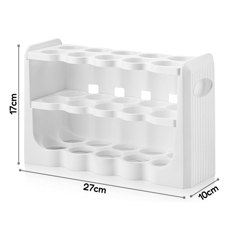 GEEZY 3 Layer White Egg Holder 30 Grid BPA Free