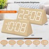 DreamSky Wooden Digital Alarm Clocks for Bedrooms - Electric Desk