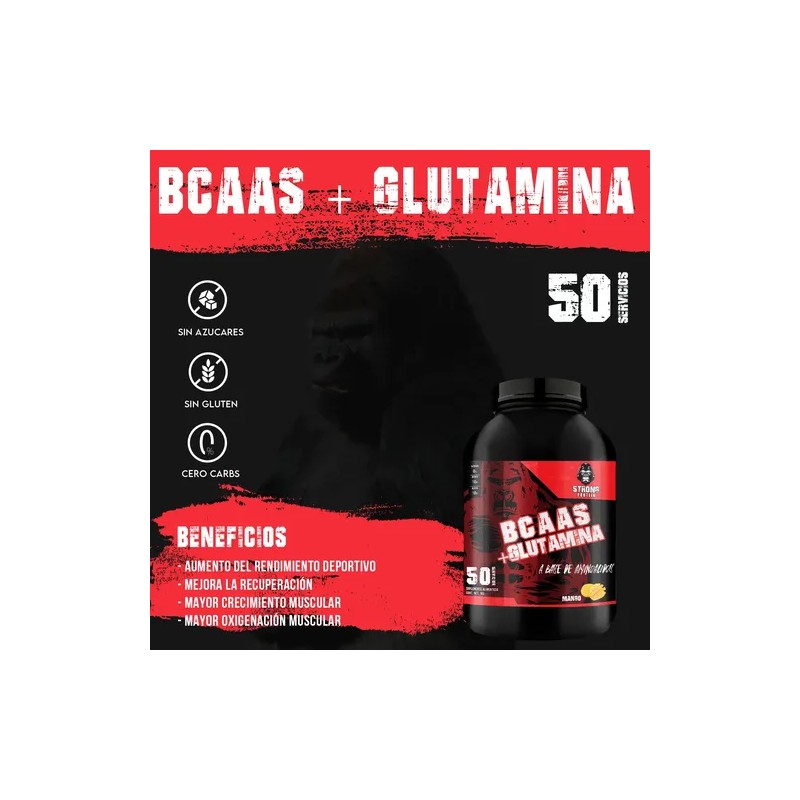 Bcaas Glutamina Strong Protein 1kg Varios Sabores